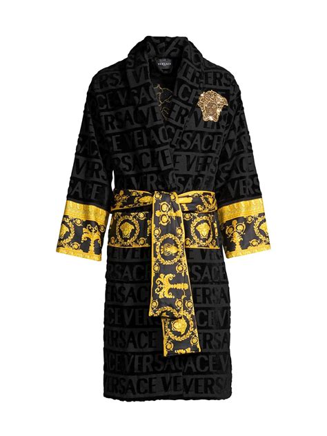 versace black bathrobe